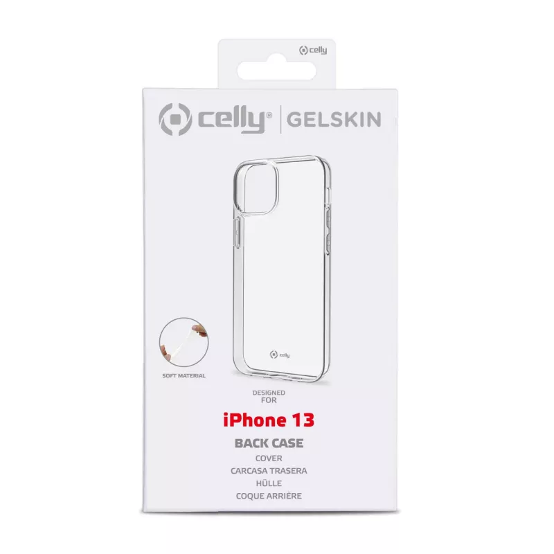 Celly GELSKIN Apple iPhone 13, vāciņš, Apple, iPhone 13, 15,5 cm (6,1 collas), caurspīdīgs