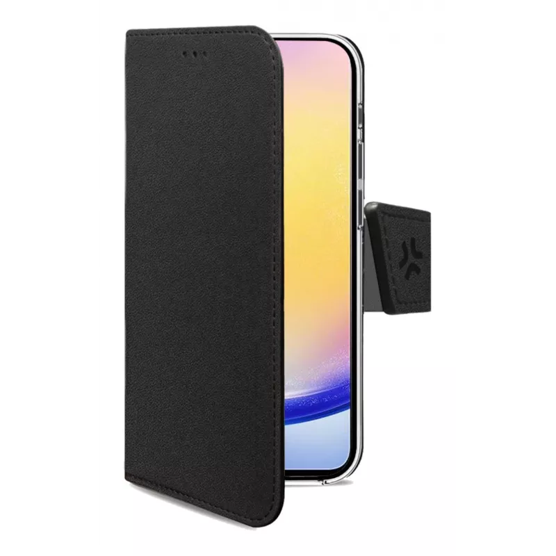 Celly WALLY mobilā tālruņa maciņš 16,5 cm (6,5 collu) maciņš ar vāciņu Melns