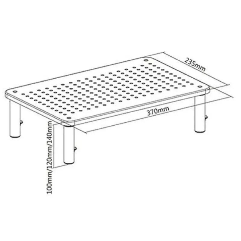 Techly Monitora / Klēpjdatora galda statīvs melns, brīvi stāvošs, 20 kg, augstuma regulēšana, melns