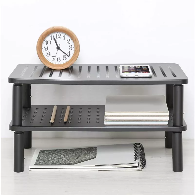 Techly Monitora / Klēpjdatora galda statīvs melns, brīvi stāvošs, 20 kg, augstuma regulēšana, melns