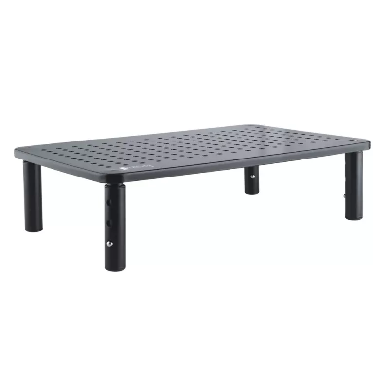 Techly Monitora / Klēpjdatora galda statīvs melns, brīvi stāvošs, 20 kg, augstuma regulēšana, melns