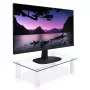 Techly stikla statīvs monitoram / klēpjdatoram, brīvi stāvošs, 20 kg, 33 cm (13 collas), 81,3 cm (32 collas), augstuma regulēšana, caurspīdīgs
