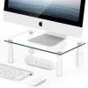 Techly stikla statīvs monitoram / klēpjdatoram, brīvi stāvošs, 20 kg, 33 cm (13 collas), 81,3 cm (32 collas), augstuma regulēšana, caurspīdīgs