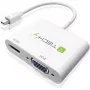 Techly Mini DisplayPort uz HDMI/VGA adapteris, 0,15 m, Mini DisplayPort, HDMI + VGA (D-Sub), Vīrišķais, Sievišķais, 1920 x 1200 pikseļi