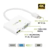 Techly Mini DisplayPort uz HDMI/VGA adapteris, 0,15 m, Mini DisplayPort, HDMI + VGA (D-Sub), Vīrišķais, Sievišķais, 1920 x 1200 pikseļi