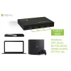 Techly HDMI 4x1 multivieweris ar bezzudumu pārslēdzēju, HDMI, metāls, melns, 60 Hz, 1080p, 2,25 Gbit/s
