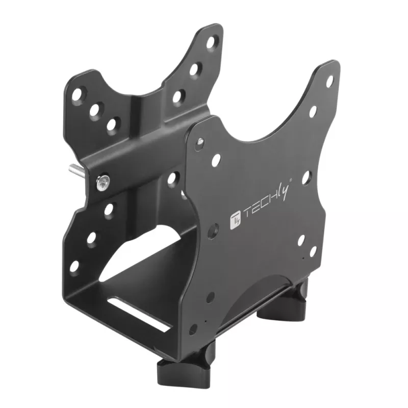 Techly regulējams CPU turētājs zem galda, 5 kg, 75 x 75 mm, 100 x 100 mm, melns