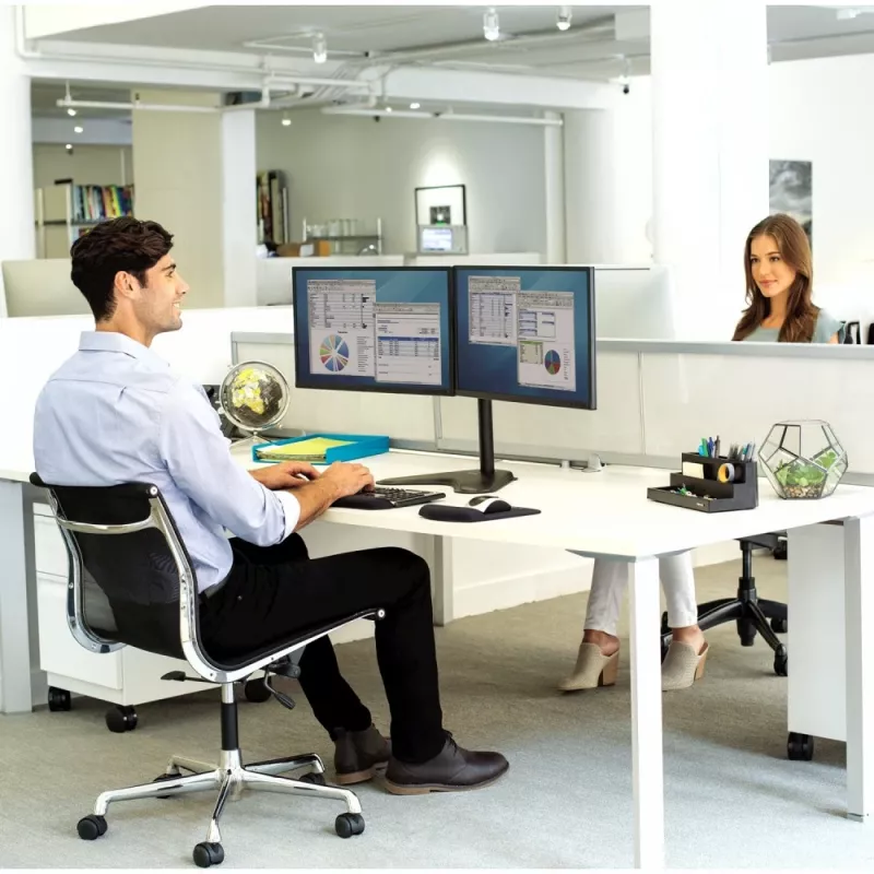 Techly ICA-LCD 2524 monitora stiprinājums / statīvs 81,3 cm (32 collas) galdam, melns