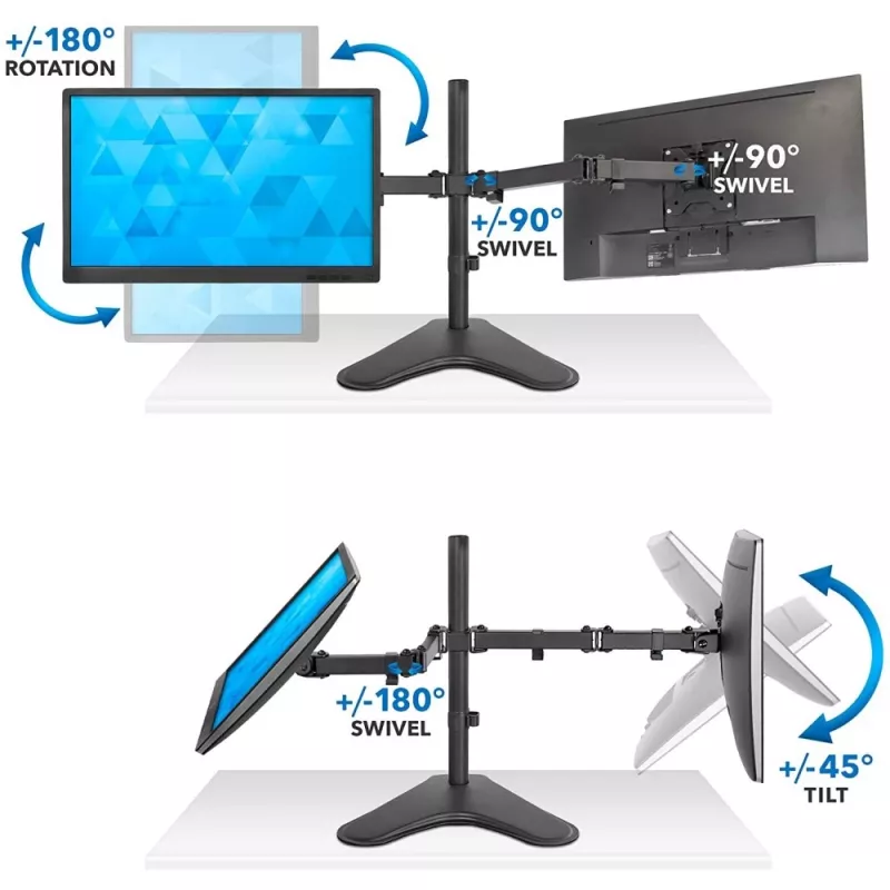 Techly ICA-LCD 2524 monitora stiprinājums / statīvs 81,3 cm (32 collas) galdam, melns