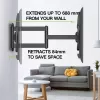 Techly plāns sienas stiprinājums 32–70 collu LCD LED televizoram, melns, 81,3 cm (32 collas), 177,8 cm (70 collas), 45 kg, 600 x 400 mm, -10–5°, melns