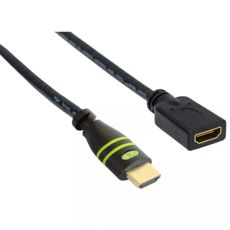 Techly HDMI High Speed ar Ethernet Extension kabelis 4K 60Hz M / F 1.8 m