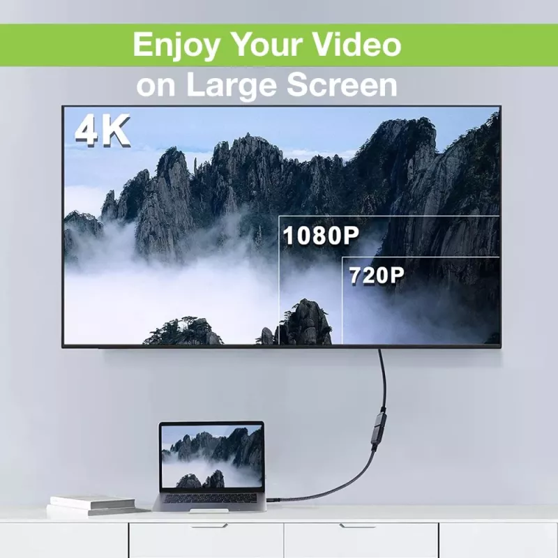 Techly HDMI High Speed ar Ethernet Extension kabelis 4K 60Hz M / F 1.8 m