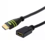 Techly HDMI High Speed ar Ethernet pagarinātāja kabelis 4K 60Hz V/S 5,0 m