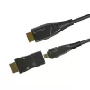 Techly HDMI A/A Mikro HDMI AOC optiskās šķiedras kabelis 4K 10m, 10 m, HDMI Type A (Standard), HDMI Type D (Micro), 3D, 18 Gbit/s, Melns