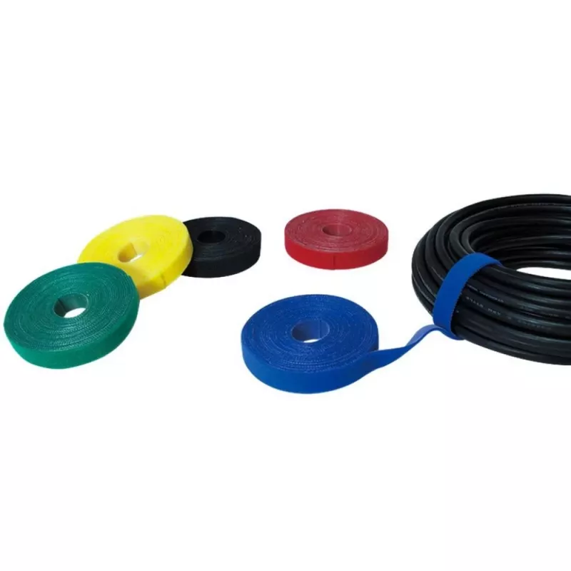 Techly Velcro ruļļa kabeļu pārvaldība Garums 10 m Platums 20 mm Melna