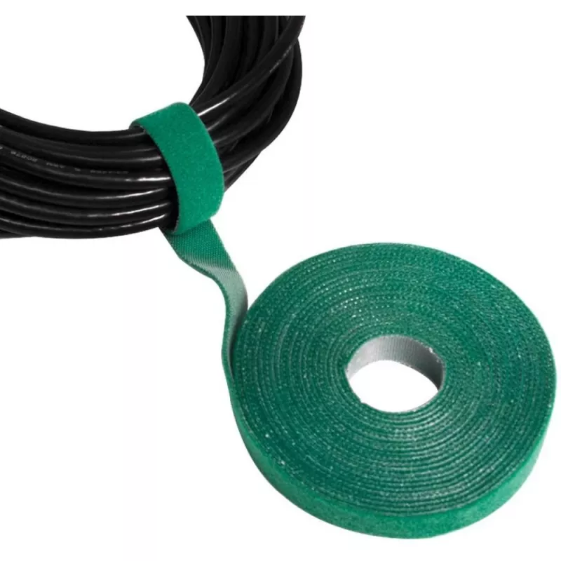 Techly Velcro ruļļa kabeļu pārvaldība Garums 10 m Platums 20 mm Melna