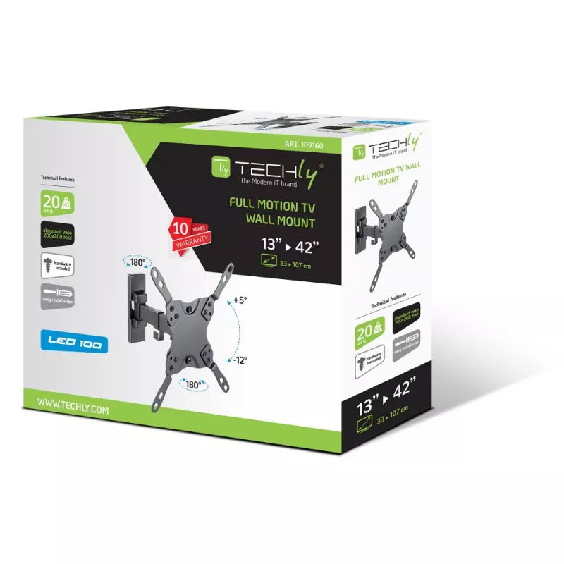 Techly ICA-PLB-400STY 106,7 cm (42 collas) melns
