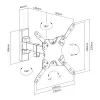 Techly ICA-PLB-400STY 106,7 cm (42 collas) melns