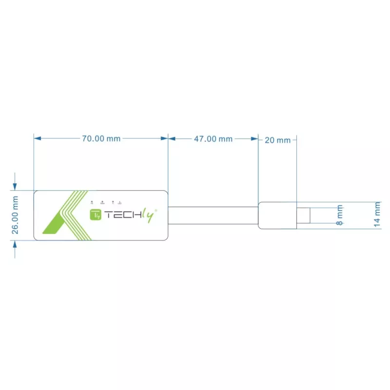 Techly IADAP USB31-ETGIGA3 tīkla karte Ethernet 5000 Mbit/s
