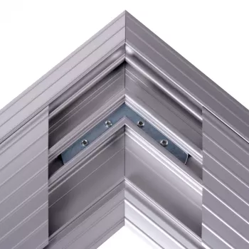 Dataflex Addit kabeļu aizsargs - stūra savienojums 482, sudraba krāsā, alumīnijs, 500 kg, 2 cm, 203 mm, 305 mm