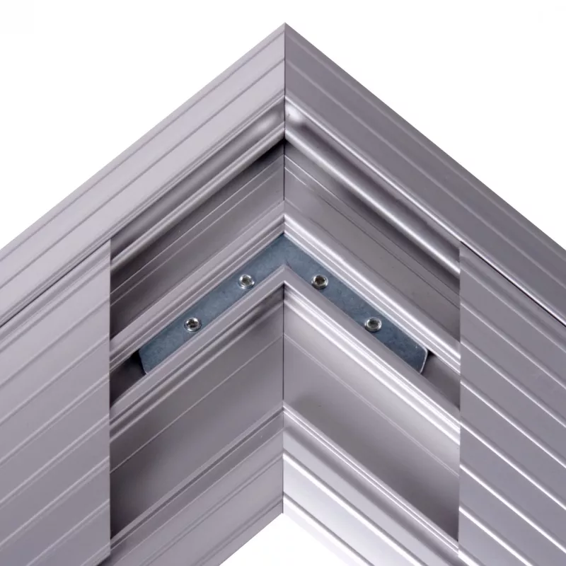 Dataflex Addit kabeļu aizsargs - stūra savienojums 482, sudraba krāsā, alumīnijs, 500 kg, 2 cm, 203 mm, 305 mm