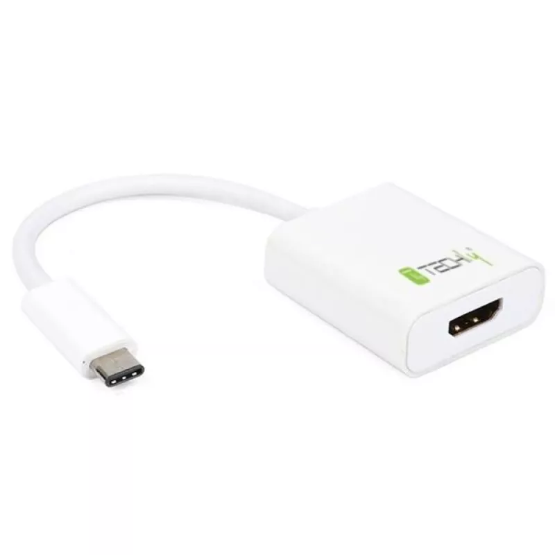 Techly pārveidotāja kabelis adapteris USB 3.1 Type C uz HDMI 1.4, 3.2 Gen 2 (3.1 Gen 2), USB Type-C, HDMI izeja