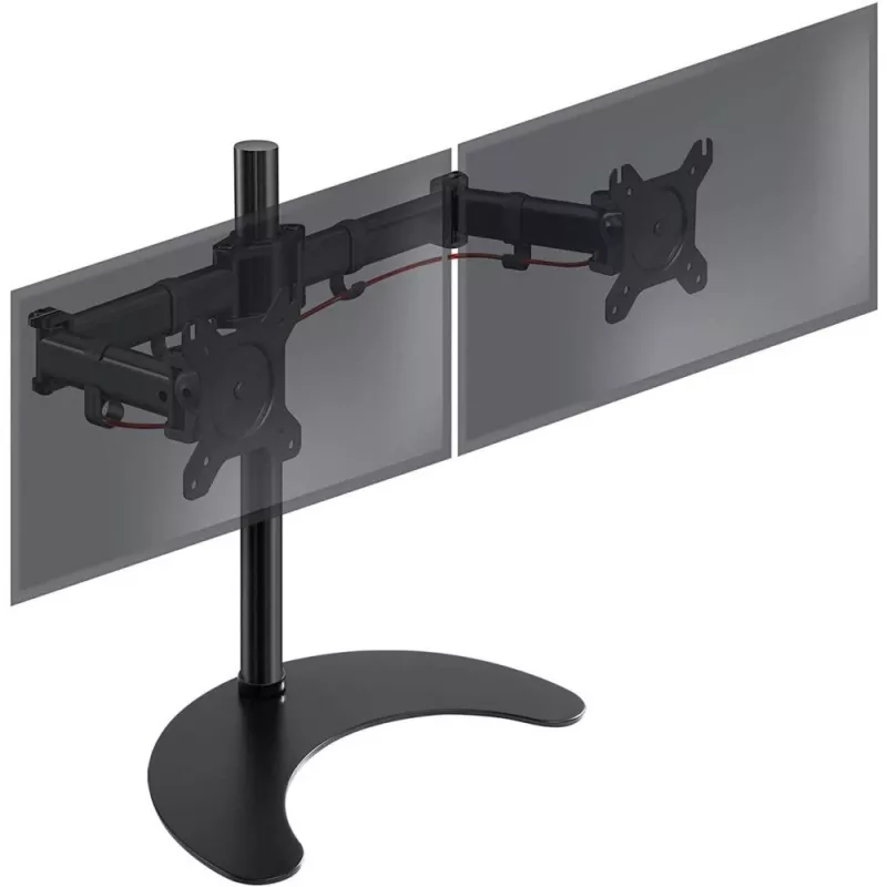 Techly galda statīvs 2 monitoriem 13-27 collas ar pamatni augstums 400 mm ICA-LCD 3410 68,6 cm (27 collas) melns