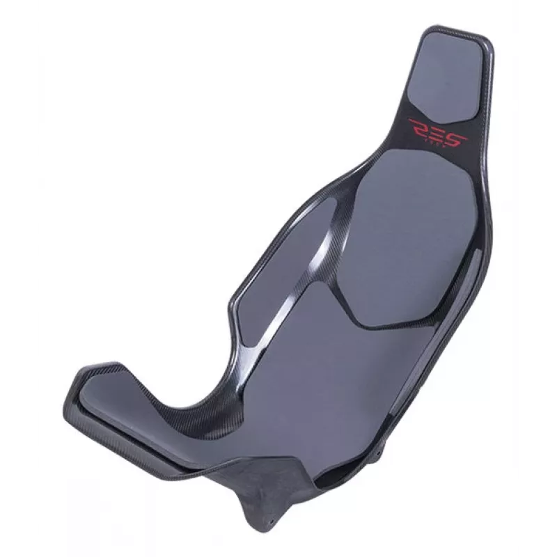 Res-Tech X1 CARBON SEAT - pelēka, sacīkšu sēdeklis, pelēks, oglekļa šķiedra, neoprēns