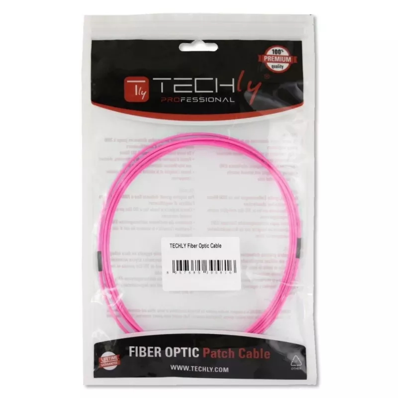 Techly LC/LC Multimode 50/125 OM4 5m optiskās šķiedras kabelis ILWL D5-LCLC-050/OM4