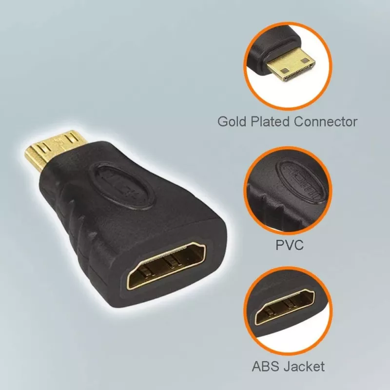 Techly HDMI uz Mini HDMI Type C F/M adapteris IADAP HDMI-MC, Mini HDMI, HDMI, Melns