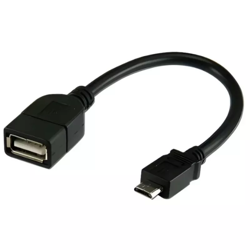 Techly USB2.0 OTG kabelis A sieviešu / Micro B vīriešu 0,2 m ICOC UOTG-194