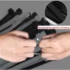 Techly ISWT-14235-BK neilona kabeļu saites, 142 x 3.5 mm, 100 gab., melnas