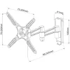 Techly 13-37 LED TV LCD slīpais sienas kronšteins 3 savienojumi Melns” ICA-LCD 2102