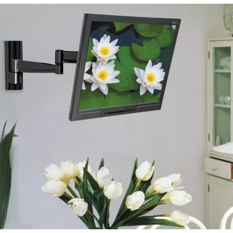 Techly 13-37 LED TV LCD slīpais sienas kronšteins 3 savienojumi Melns” ICA-LCD 2102