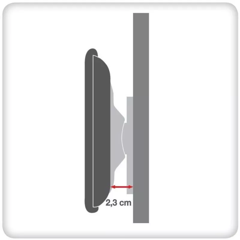 Techly Wall Fixed Support UltraSlim LED TV LCD 23-55 Melns” ICA-PLB 140M