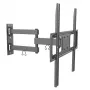 Techly 32-55 collu pilnas kustības LED LCD TV sienas stiprinājums, 400 x 400 mm, -15 - 10°, 10 - 90°, 180°, tērauds, melns