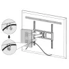 Techly 32-55 collu pilnas kustības LED LCD TV sienas stiprinājums, 400 x 400 mm, -15 - 10°, 10 - 90°, 180°, tērauds, melns