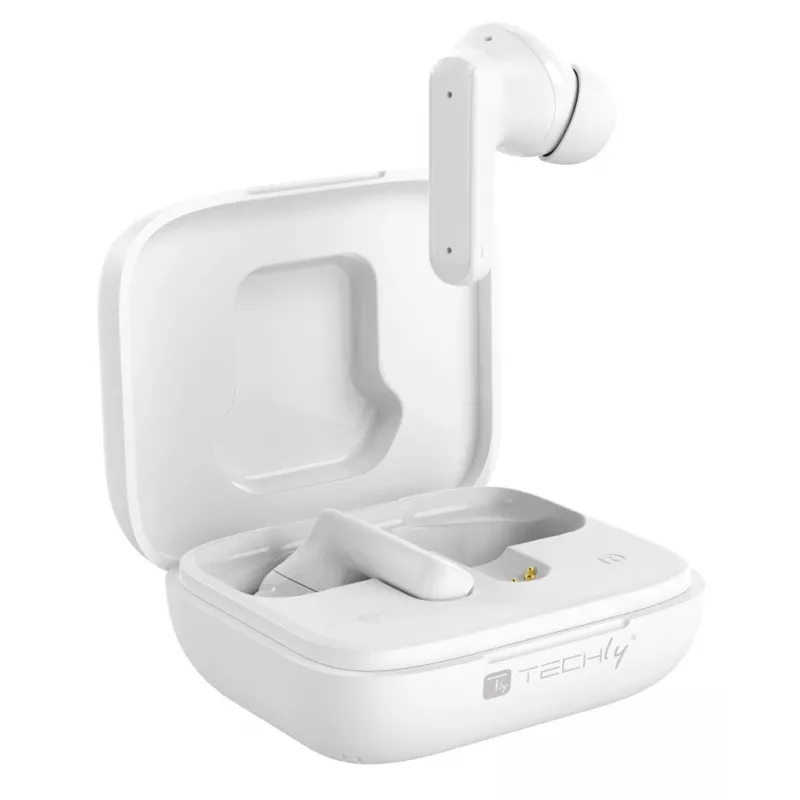 Techly ICC SB-BLT08W austiņas/ austiņu komplekts True Wireless Stereo (TWS) Ievietojamas zvaniem/ mūzikai Bluetooth balts