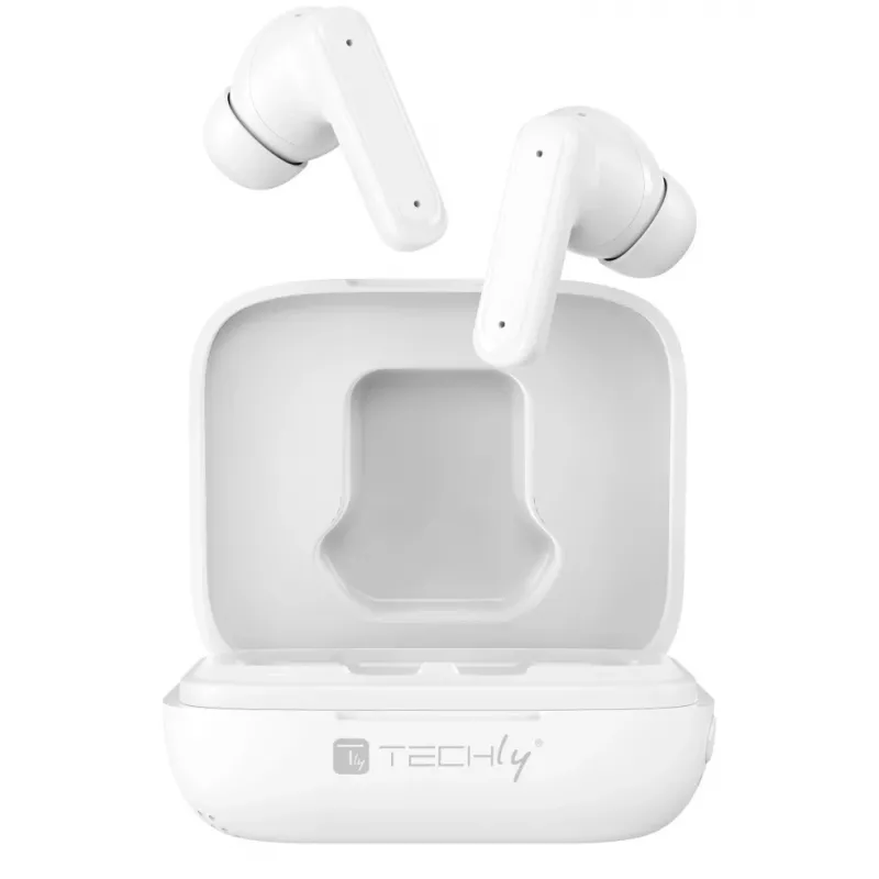 Techly ICC SB-BLT08W austiņas/ austiņu komplekts True Wireless Stereo (TWS) Ievietojamas zvaniem/ mūzikai Bluetooth balts