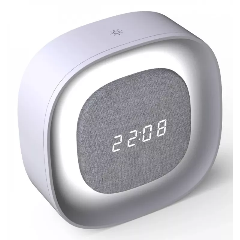 Techly IC-CLOCK-56WH modinātājpulkstenis Digitālais modinātājpulkstenis Pelēks, Balts