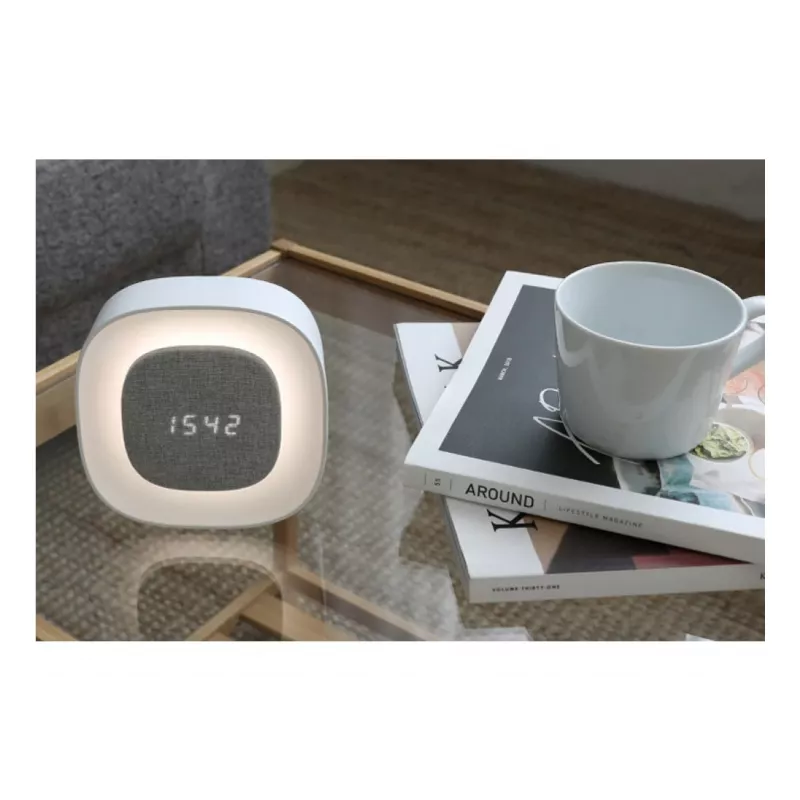 Techly IC-CLOCK-56WH modinātājpulkstenis Digitālais modinātājpulkstenis Pelēks, Balts