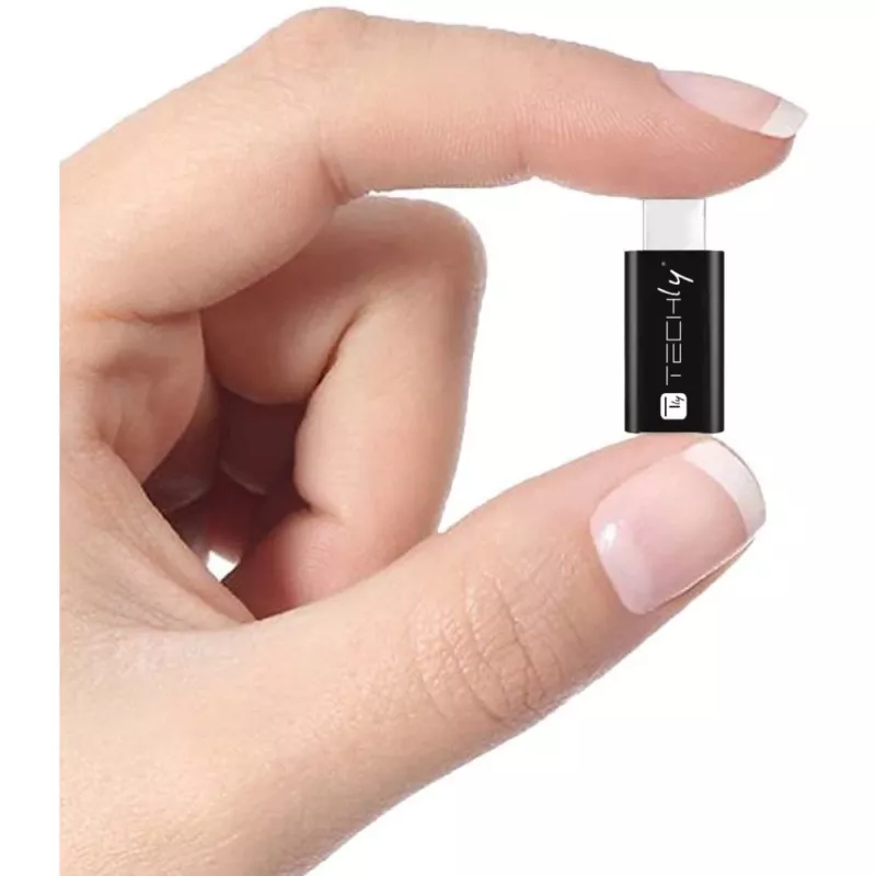Techly IADAP USBC-MBKT kabeļu dzimuma pārveidotājs Micro-USB Melns
