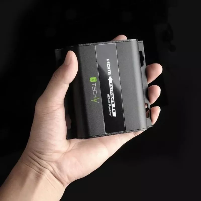 Techly papildu HDMI HDbitT IR pagarinātāja uztvērējs 120 m Cat.6 kabelim