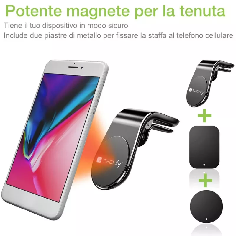 Techly I-SMART-UNIALTY turētājs Pasīvais turētājs Mobilais tālrunis/viedtālrunis Melns