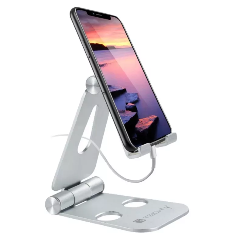 Techly I-SMART-STAND6 turētājs Pasīvs turētājs Mobilais tālrunis/viedtālrunis Sudraba krāsā