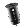 Techly Mini automašīnas lādētājs 2 porti USB-A Quick Charge 3.0 36W melnā metāla korpusā