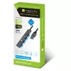 Techly IUSB32-HUB4A-4U3SL klēpjdatora dokstacija/portu replikators ar vadu USB 3.2 Gen 1 (3.1 Gen 1) Type-A pelēks