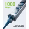Techly IDATA USB-ETGIGA3AA klēpjdatora dokstacija / portu replikators, vadu savienojums USB 3.2 Gen 1 (3.1 Gen 1) Type-A, melns, sudrabots