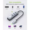 Techly IDATA USB-ETGIGA3AA klēpjdatora dokstacija / portu replikators, vadu savienojums USB 3.2 Gen 1 (3.1 Gen 1) Type-A, melns, sudrabots