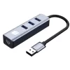 Techly IDATA USB-ETGIGA3AA klēpjdatora dokstacija / portu replikators, vadu savienojums USB 3.2 Gen 1 (3.1 Gen 1) Type-A, melns, sudrabots